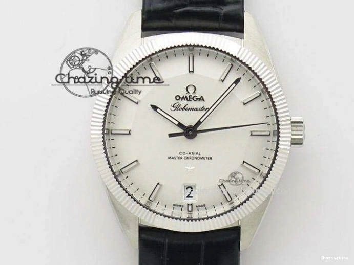0207 Popular De Ville MK 1:1 Best Edition RG White Dial On Black Leather Asian Seagull T1701 (Sec@6) 8237